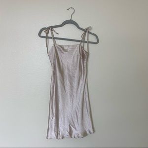 Princess Polly Beige Satin Dress